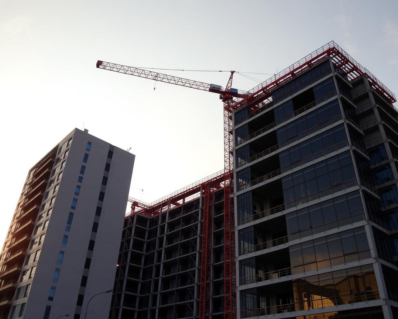 Commercial high-rise construction in West Africa